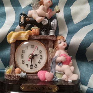 Ashley Belle Clock Rare Angels or Cherubs